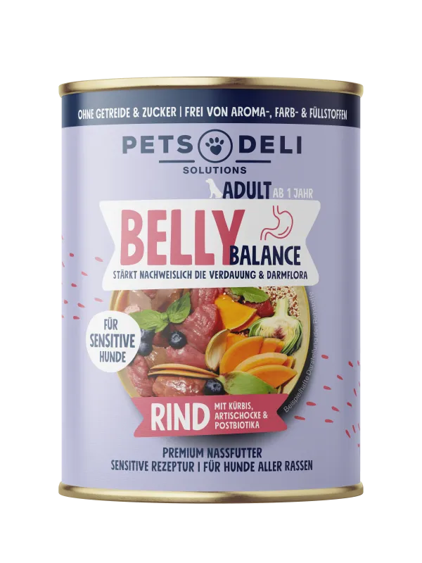 Pets Deli Solution Belly Balance Rind mit Kürbis, Artischocke & Postbiotika 400g